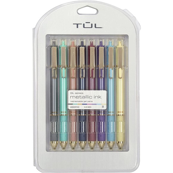 TUL Limited Edition Metallic Brights Retractable Gel Pens Medium Point 0.8 mm Me - Picture 2 of 12